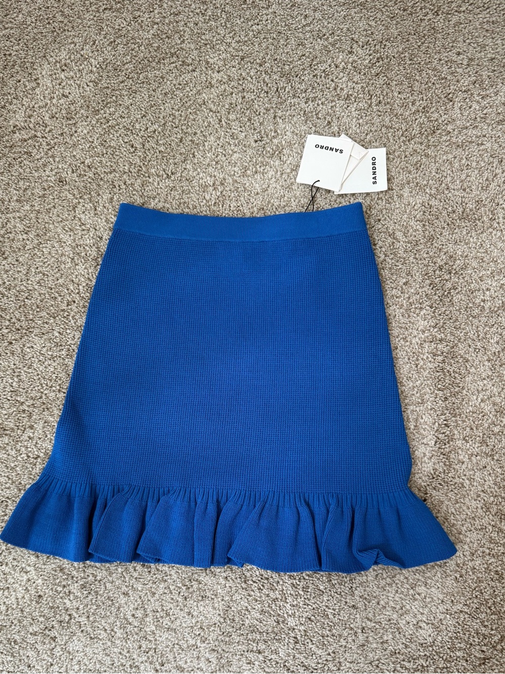 NWT Sandro Ruffle Hem Skirt Size 4 36 FR - Picture 3 of 6